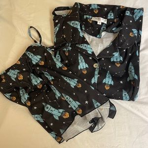 Bedtime Blast Off Pajama Set by ModCloth